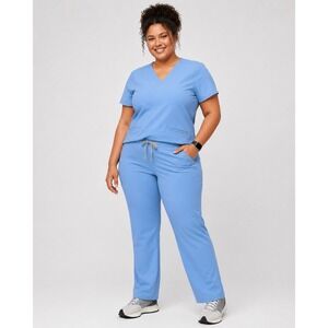 Figs Livingston Casma Scrub Top Set Ceil Blue Medical Doctor Nurse Womens XXL